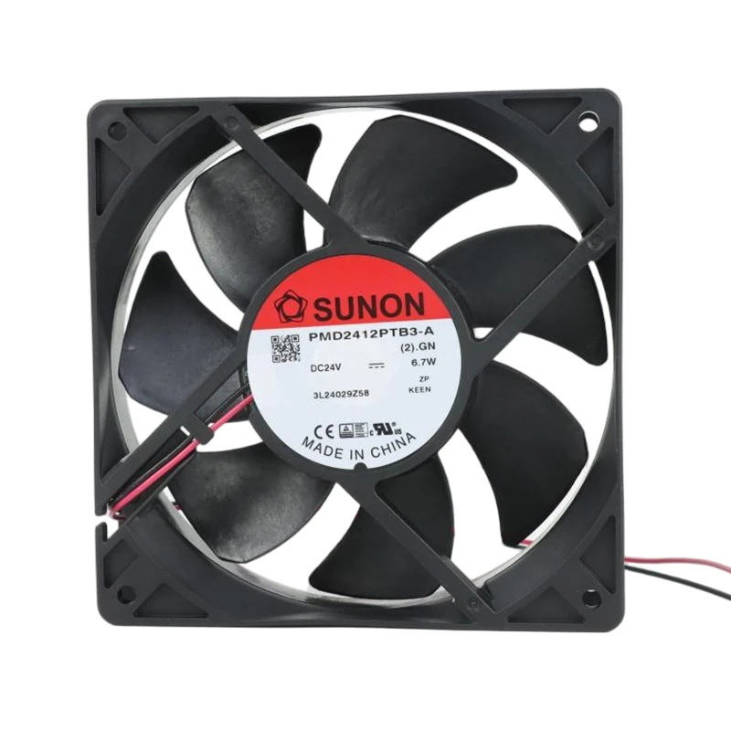 PMD2412PTB3-A | SUNON 24V 6.7W 120x120x25mm 203.9m3/h DC Axial Fan for Industrial Cooling