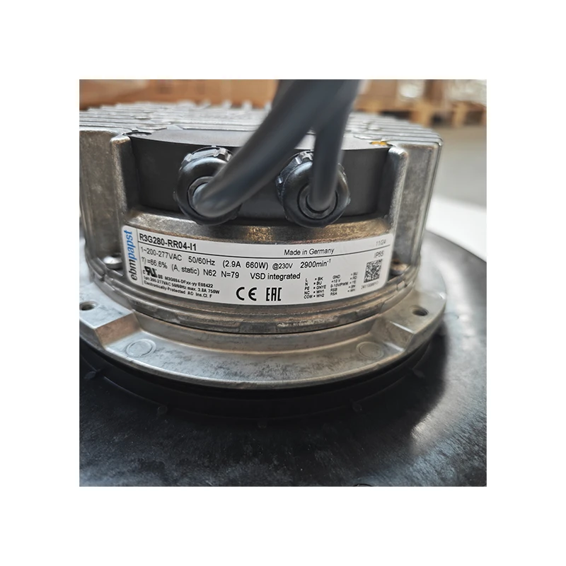 R3G280-RR04-I1 | ebm-papst 1~ 200-277V 660W Centrifugal Fan for Air Purification