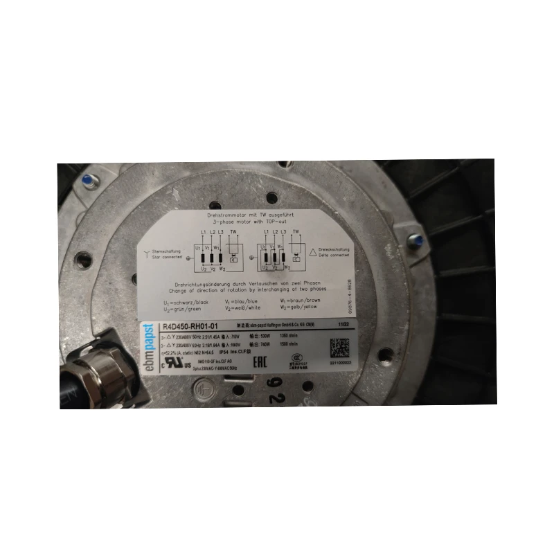 R4D450-RH01-01 | ebm-papst 400V 710W Centrifugal Fan for Automation