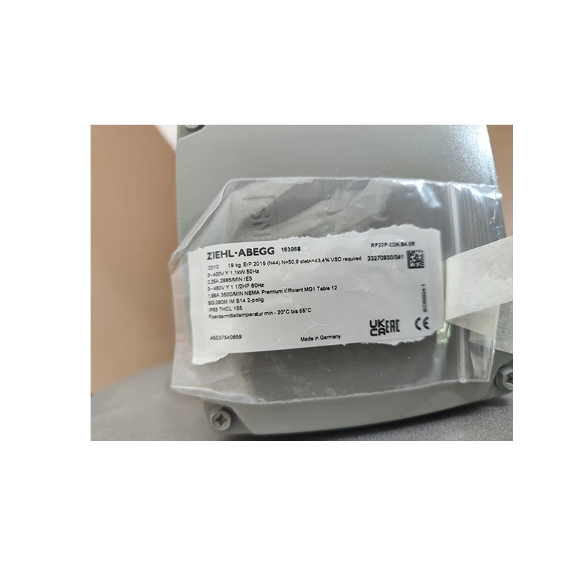 RF22P-2DN.B4.5R | ZIEHL-ABEGG 460V AC Centrifugal Fan for Equipment Cooling & Ventilation