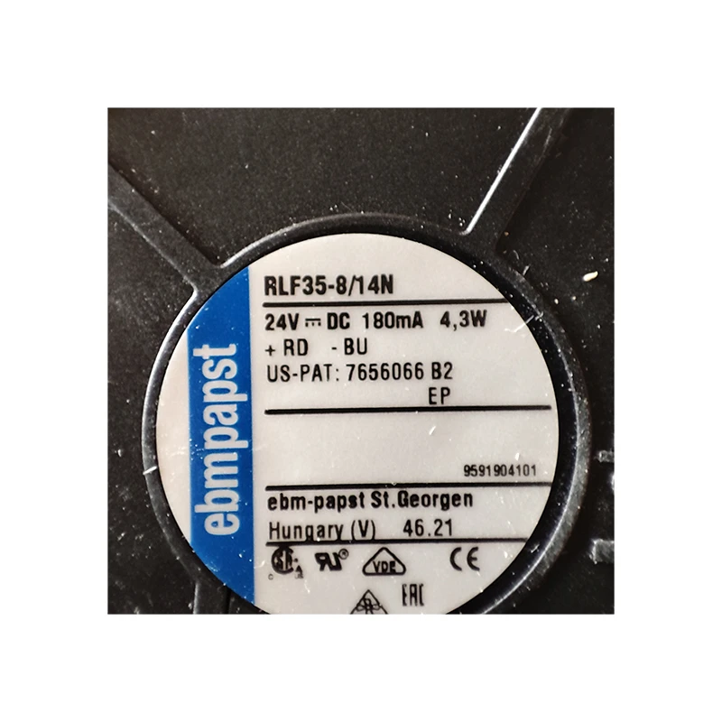 RLF35-8/14N | ebm-papst 24V 4.3W DC Centrifugal Blower for Rail Transit