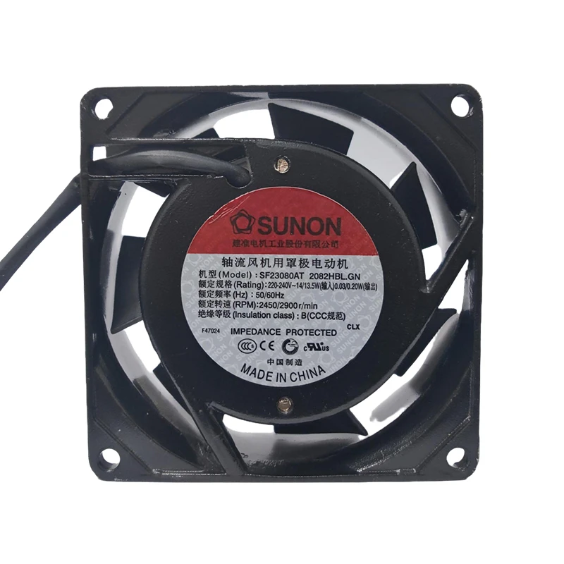 SF23080AT-2082HBL.GN | SUNON 240V 13.5W 80x80x25.50mm AC Axial Fan for Refrigeration Equipment