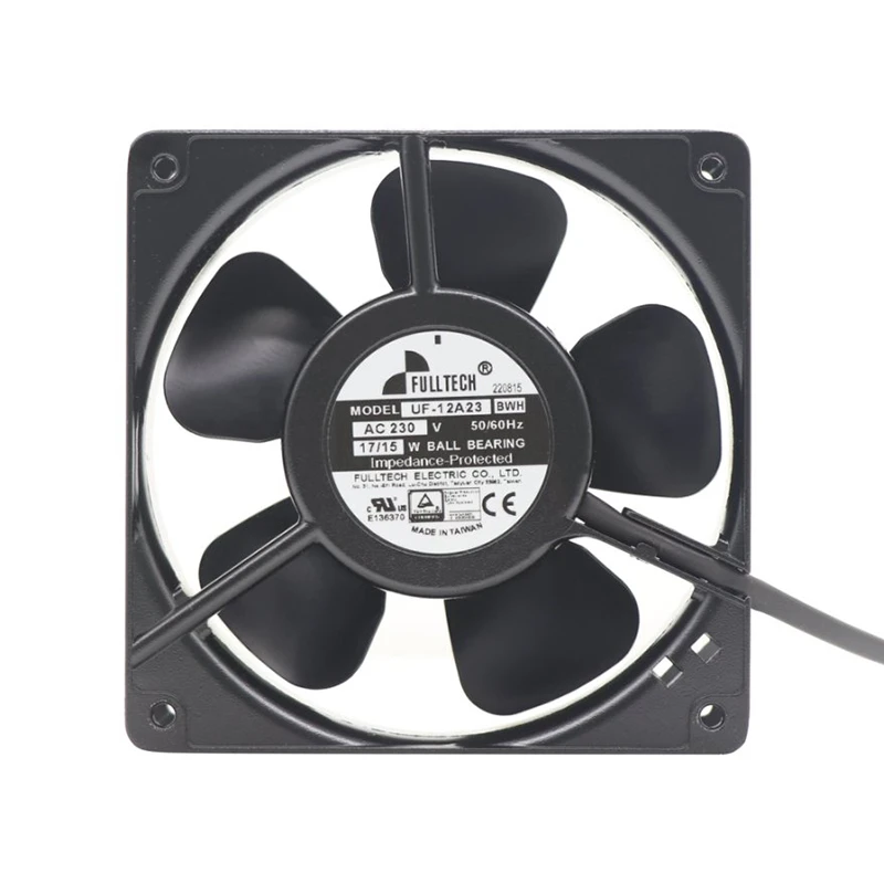 UF-12A23BWH | Fulltech 230VAC 17W AC Axial Fan for Control Cabinet and Power Supply Cooling