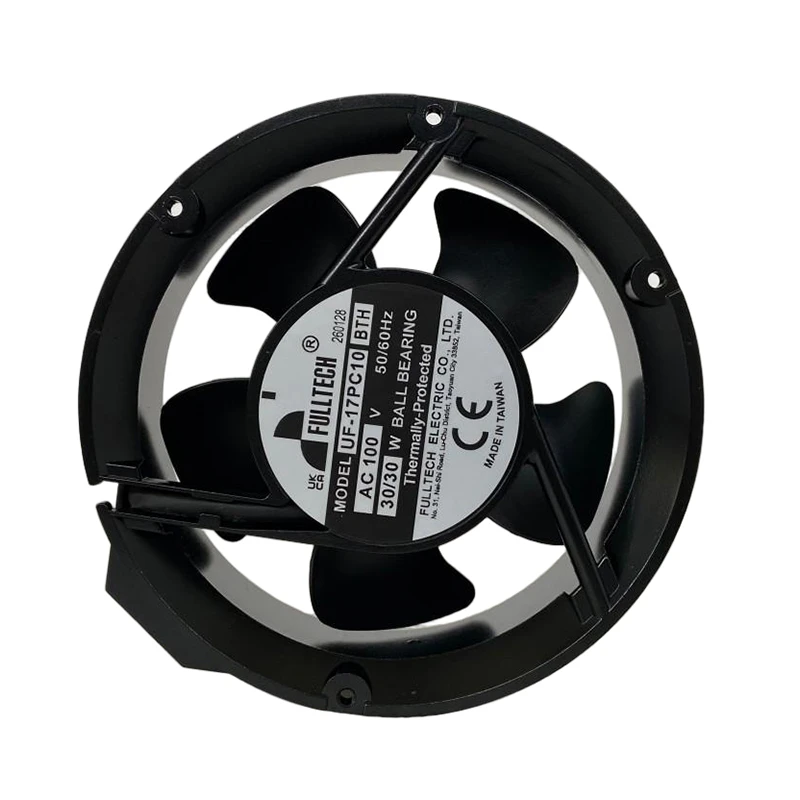 UF-17PC10BTH | Fulltech 100VAC 30W AC Axial Fan for HVAC and Industrial Equipment Cooling