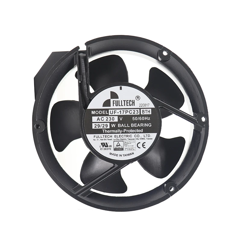 UF-17PC23BTH | Fulltech 230VAC 29W AC Axial Fan for HVAC and Industrial Equipment Cooling
