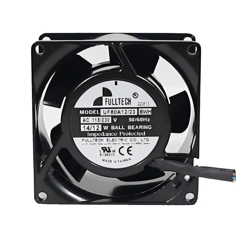 UF-80A12/23BWH | Fulltech 120/230VAC 12W AC Axial Fan for Control Cabinet and Power Supply Cooling