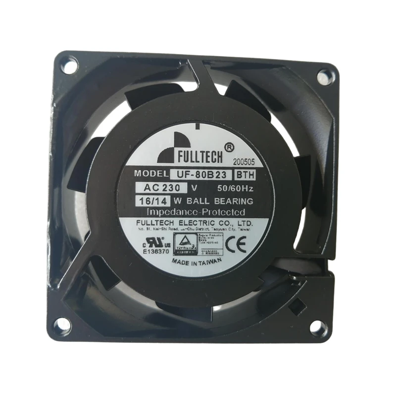 UF-80B23BTH | Fulltech 230VAC 14W AC Axial Fan for Control Cabinet and Power Supply Cooling
