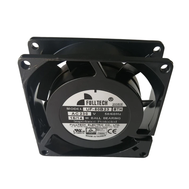UF-80B23BTH | Fulltech 230VAC 14W AC Axial Fan for Control Cabinet and Power Supply Cooling