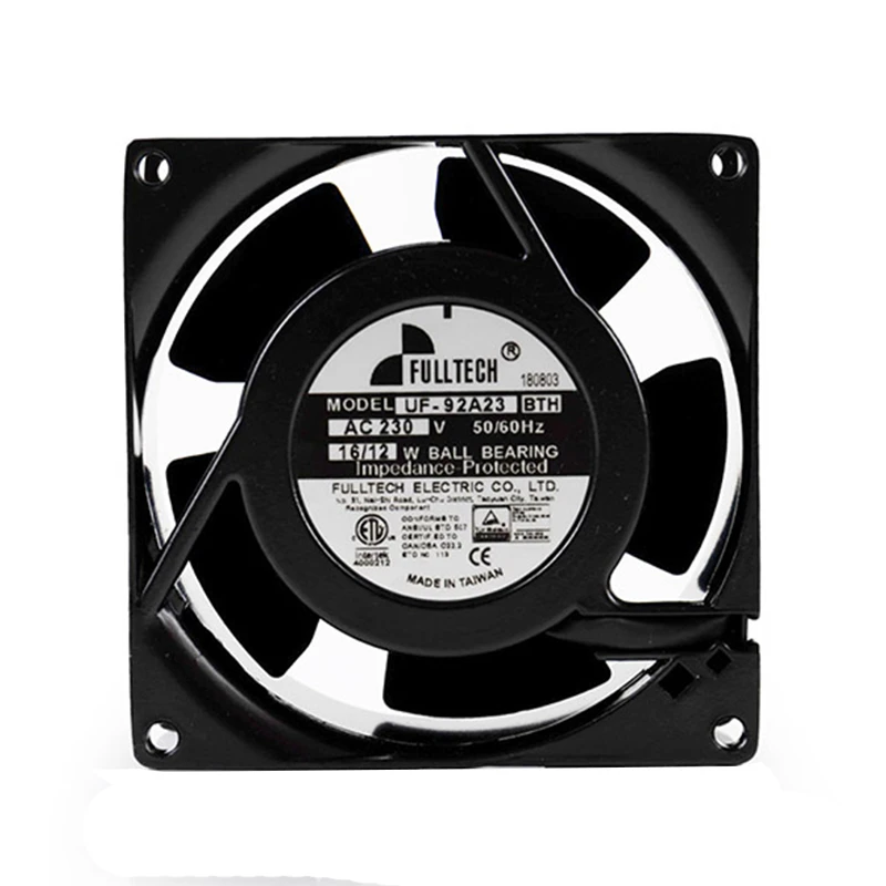 UF-92A23BTH | Fulltech 230VAC 12W AC Axial Fan for Control Cabinet and Power Supply Cooling