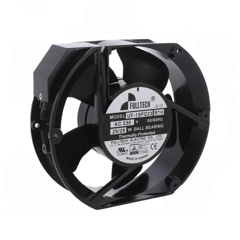 UF-15PC23BTH | Fulltech 230VAC 29W AC Axial Fan for HVAC and Industrial Equipment Cooling
