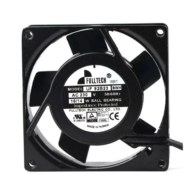 UF-92B23BWH | Fulltech 230VAC 14W AC Axial Fan for Control Cabinet and Power Supply Cooling