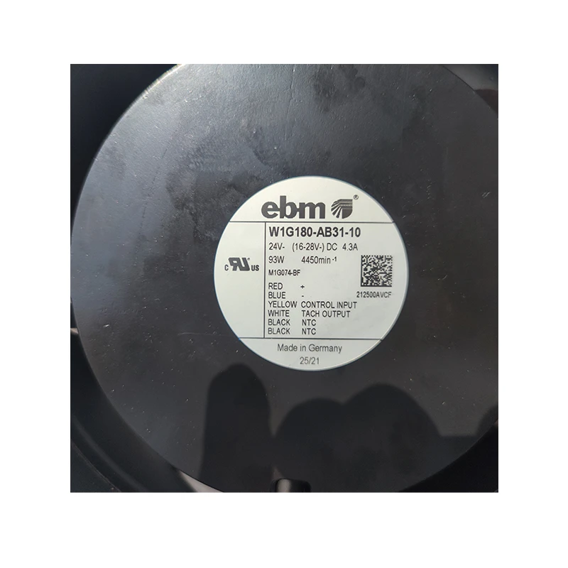W1G180-AB31-10 | ebm-papst 24V 93W EC Axial Fan for Industrial Equipment Cooling