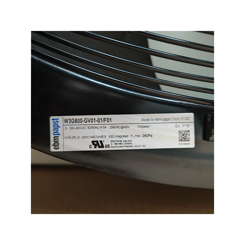 W3G800-GV01-01 | ebm-papst 400V 2980W EC Axial Fan for Industrial Cooling