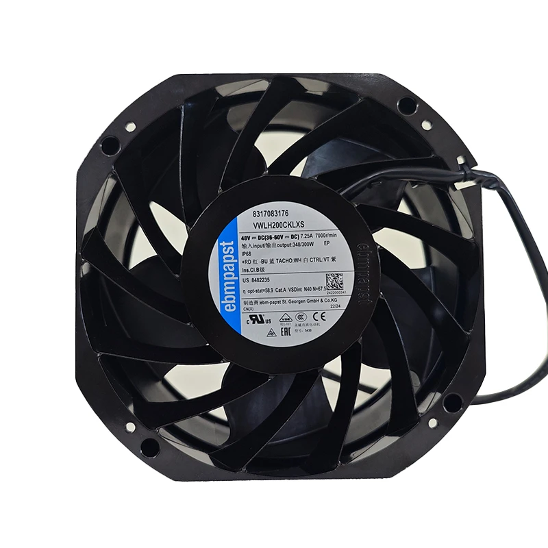 8317081096 VWLH200CKLXS | ebm-papst 48V 348W DC Axial Fan Module for EV Chargers