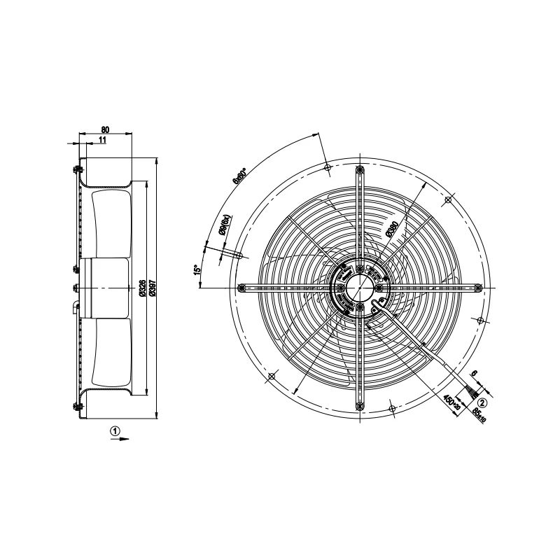 W1G300-CE19-52 | ebm-papst 24V 90W EC Axial Fan for Air Handling Cooling